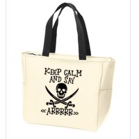 Keep Calm And Say Arrrr Talk Like A Pirate Day Zip Tote Bag