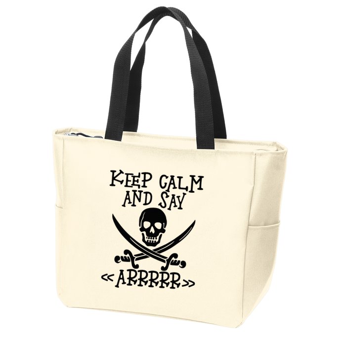 Keep Calm And Say Arrrr Talk Like A Pirate Day Zip Tote Bag