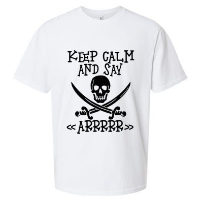 Keep Calm And Say Arrrr Talk Like A Pirate Day Sueded Cloud Jersey T-Shirt