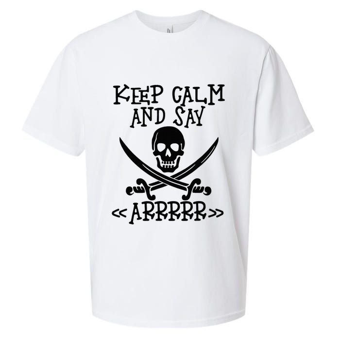 Keep Calm And Say Arrrr Talk Like A Pirate Day Sueded Cloud Jersey T-Shirt