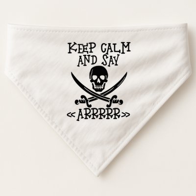 Keep Calm And Say Arrrr Talk Like A Pirate Day USA-Made Doggie Bandana