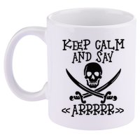 Keep Calm And Say Arrrr Talk Like A Pirate Day 11oz C Handle Ceramic Mug