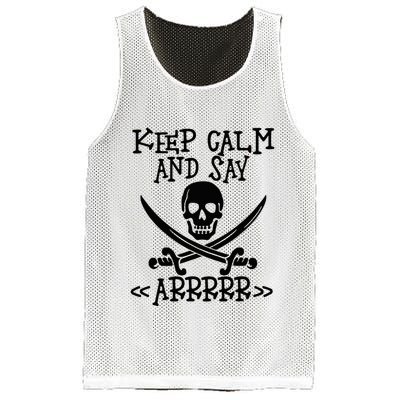 Keep Calm And Say Arrrr Talk Like A Pirate Day Mesh Reversible Basketball Jersey Tank