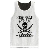 Keep Calm And Say Arrrr Talk Like A Pirate Day Mesh Reversible Basketball Jersey Tank