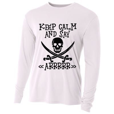 Keep Calm And Say Arrrr Talk Like A Pirate Day Cooling Performance Long Sleeve Crew