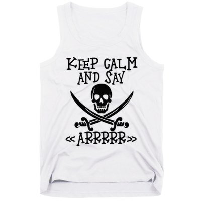 Keep Calm And Say Arrrr Talk Like A Pirate Day Tank Top