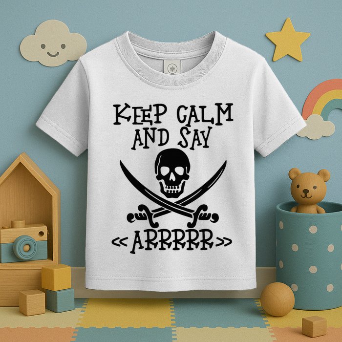 Keep Calm And Say Arrrr Talk Like A Pirate Day Toddler T-Shirt