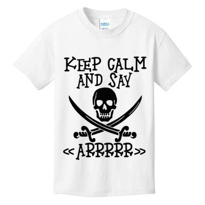 Keep Calm And Say Arrrr Talk Like A Pirate Day Kids T-Shirt