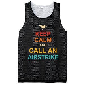 Keep Calm And Call An Airstrike Mesh Reversible Basketball Jersey Tank