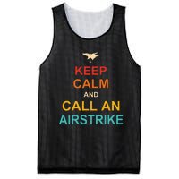 Keep Calm And Call An Airstrike Mesh Reversible Basketball Jersey Tank