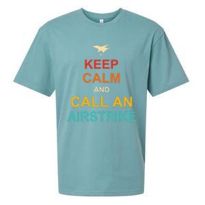 Keep Calm And Call An Airstrike Sueded Cloud Jersey T-Shirt