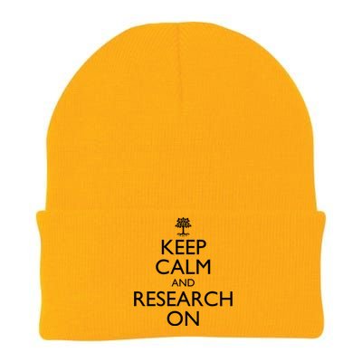 Keep Calm And Research On Genealogy Funny Gift Knit Cap Winter Beanie