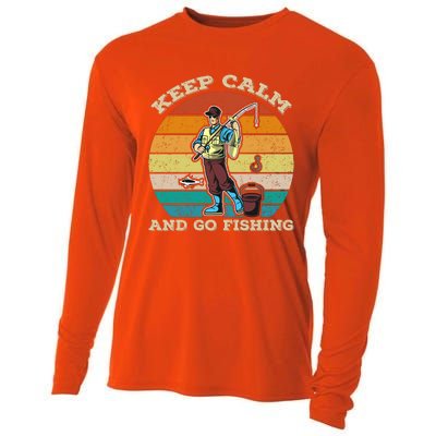 Keep Calm And Go Fishing Cooling Performance Long Sleeve Crew