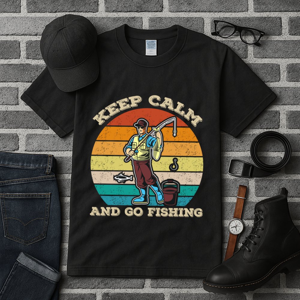 Keep Calm And Go Fishing Tall T-Shirt