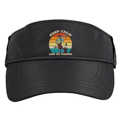 Keep Calm And Go Fishing Adult Drive Performance Visor