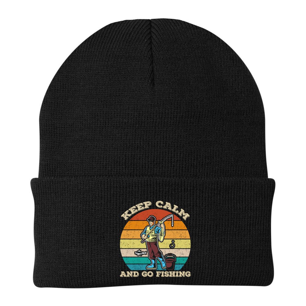 Keep Calm And Go Fishing Beanie