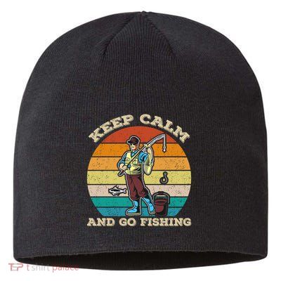 Keep Calm And Go Fishing Sustainable Beanie
