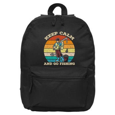 Keep Calm And Go Fishing 16 in Basic Backpack
