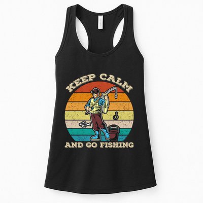 Keep Calm And Go Fishing Womens Tank Top