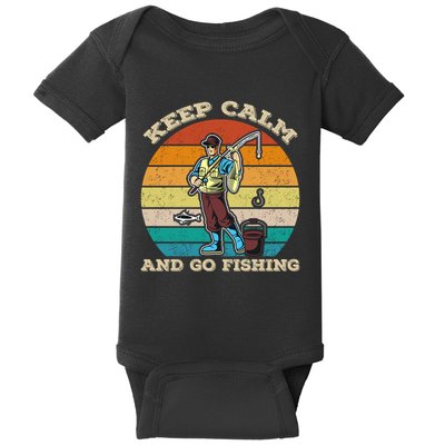 Keep Calm And Go Fishing Baby Bodysuit