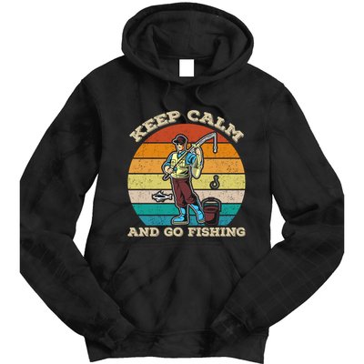 Keep Calm And Go Fishing Tie Dye Hoodie