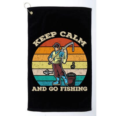 Keep Calm And Go Fishing Golf Towel