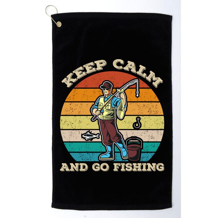 Keep Calm And Go Fishing Golf Towel