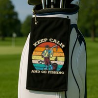 Keep Calm And Go Fishing Golf Towel