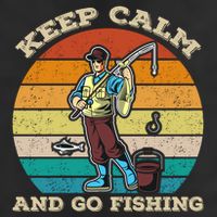 Keep Calm And Go Fishing Golf Towel