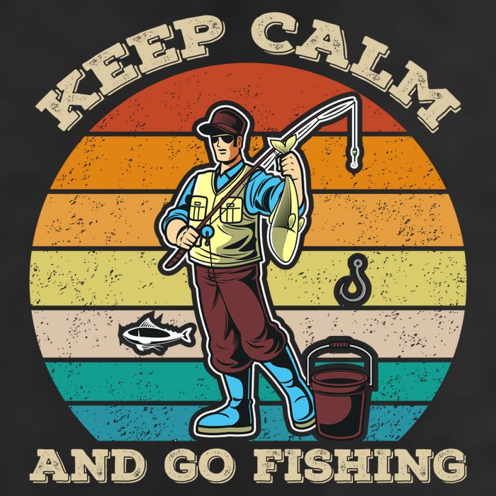 Keep Calm And Go Fishing Golf Towel