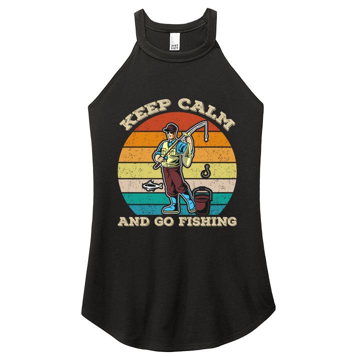 Keep Calm And Go Fishing Women's Perfect Tri Rocker Tank