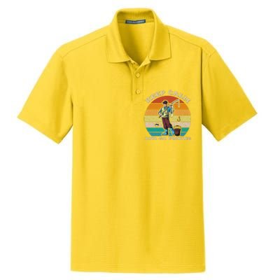 Keep Calm And Go Fishing Dry Zone Grid Polo