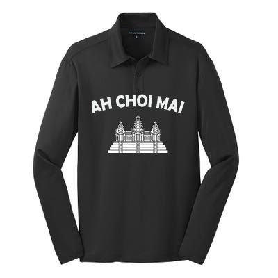 Khmer Cambodian Ah Choi Mai Kingdom Of Cambodia Heritage Silk Touch Performance Long Sleeve Polo