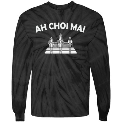 Khmer Cambodian Ah Choi Mai Kingdom Of Cambodia Heritage Tie-Dye Long Sleeve Shirt