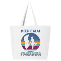 Keep Calm And Avoid Getting A Concussion Retro Color Guard 25L Jumbo Tote