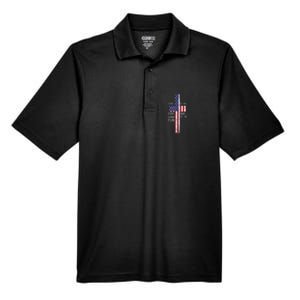 Kneel Cross At The Cross Memorial Day Never Forget Veteran Men's Origin Performance Pique Polo