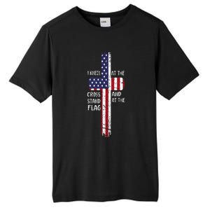 Kneel Cross At The Cross Memorial Day Never Forget Veteran Tall Fusion ChromaSoft Performance T-Shirt