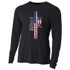 Kneel Cross At The Cross Memorial Day Never Forget Veteran Cooling Performance Long Sleeve Crew