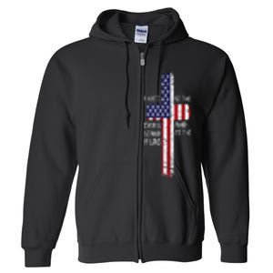 Kneel Cross At The Cross Memorial Day Never Forget Veteran Full Zip Hoodie