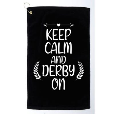 Keep Calm And Derby On Funny Cute Pride Horse Lovers Gift Golf Towel