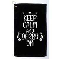Keep Calm And Derby On Funny Cute Pride Horse Lovers Gift Golf Towel
