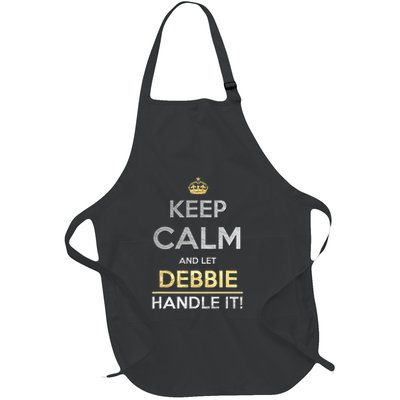 Keep Calm And Let Debbie Handle It Full-Length Apron With Pockets