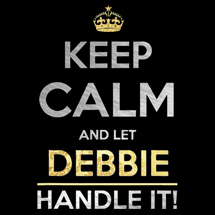 Keep Calm And Let Debbie Handle It Flat Bill Trucker Hat