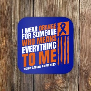 Kidney Cancer Awareness Month Messy Bun Mother Orange Ribbon Gift Coaster