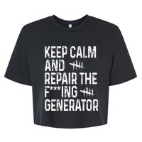 Keep Calm And Repair The Generator Video Game Bella+Canvas Jersey Crop Tee