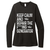 Keep Calm And Repair The Generator Video Game Womens CVC Long Sleeve Shirt