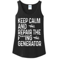 Keep Calm And Repair The Generator Video Game Ladies Essential Tank