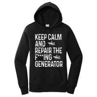 Keep Calm And Repair The Generator Video Game Women's Pullover Hoodie