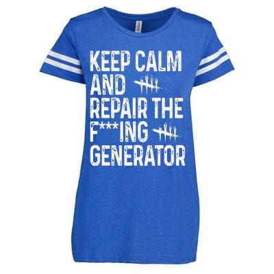 Keep Calm And Repair The Generator Video Game Enza Ladies Jersey Football T-Shirt