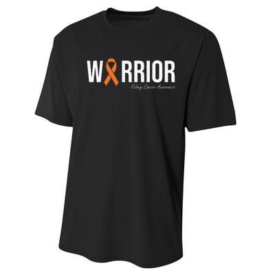 Kidney Cancer Awareness Orange Ribbon Performance Sprint T-Shirt